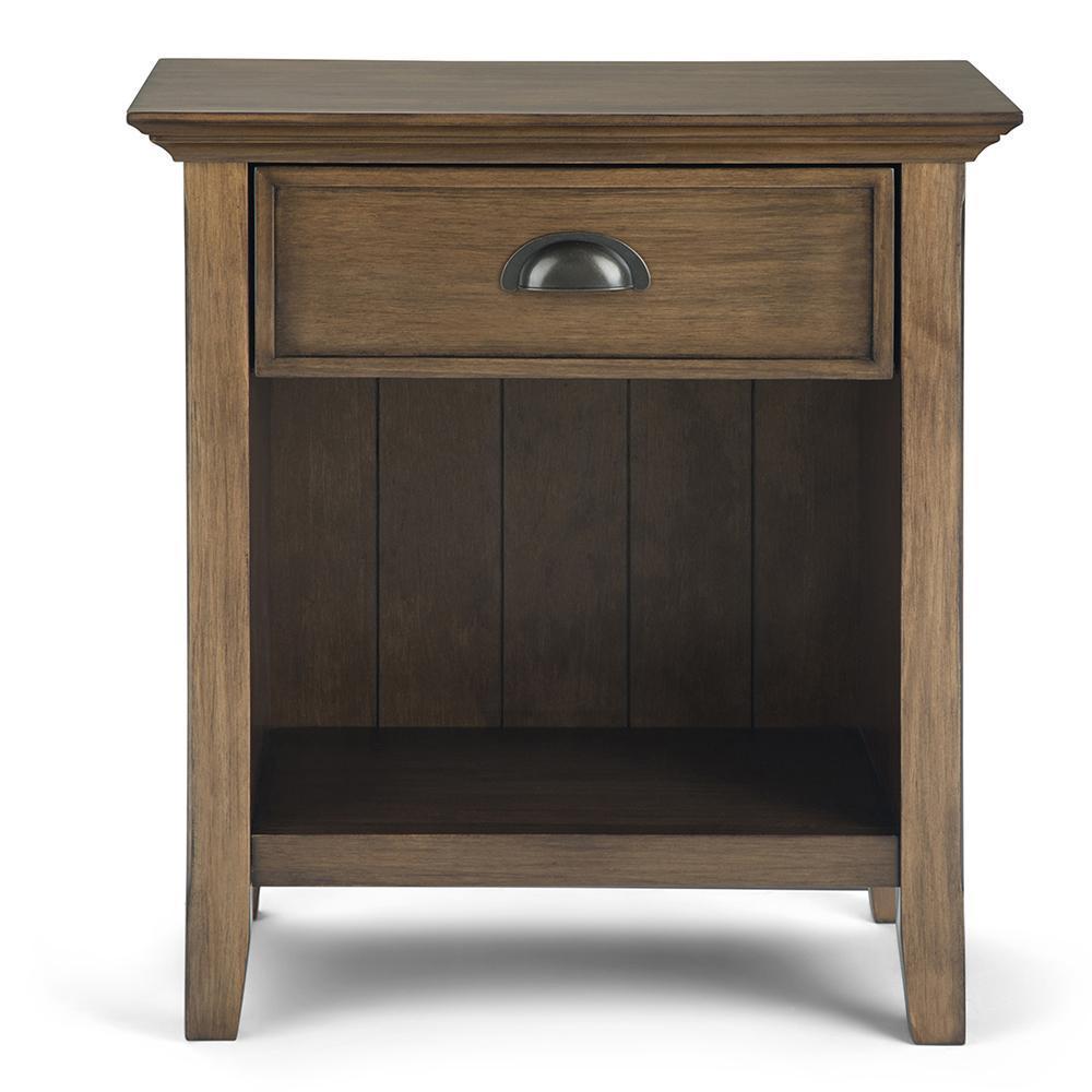 Rustic Natural Aged Brown | Acadian Bedside Table