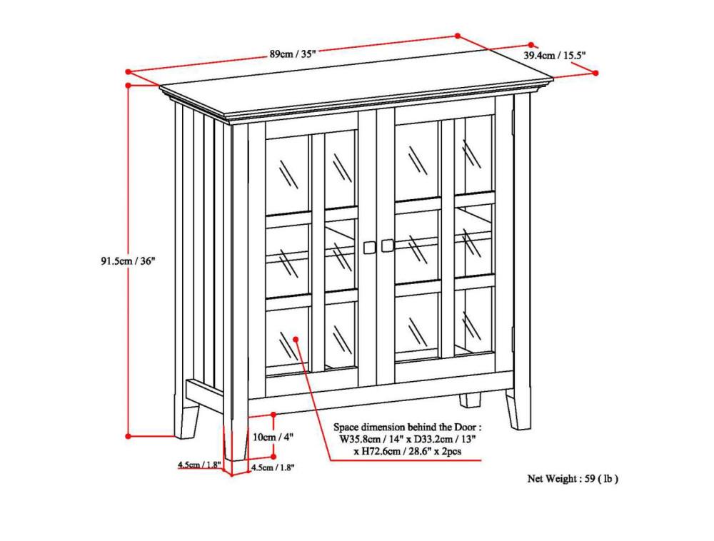 Light Golden Brown | Acadian Low Storage Cabinet