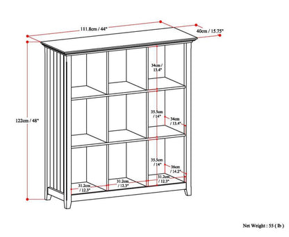 Light Golden Brown | Acadian Nine Cube Bookcase & Storage Unit