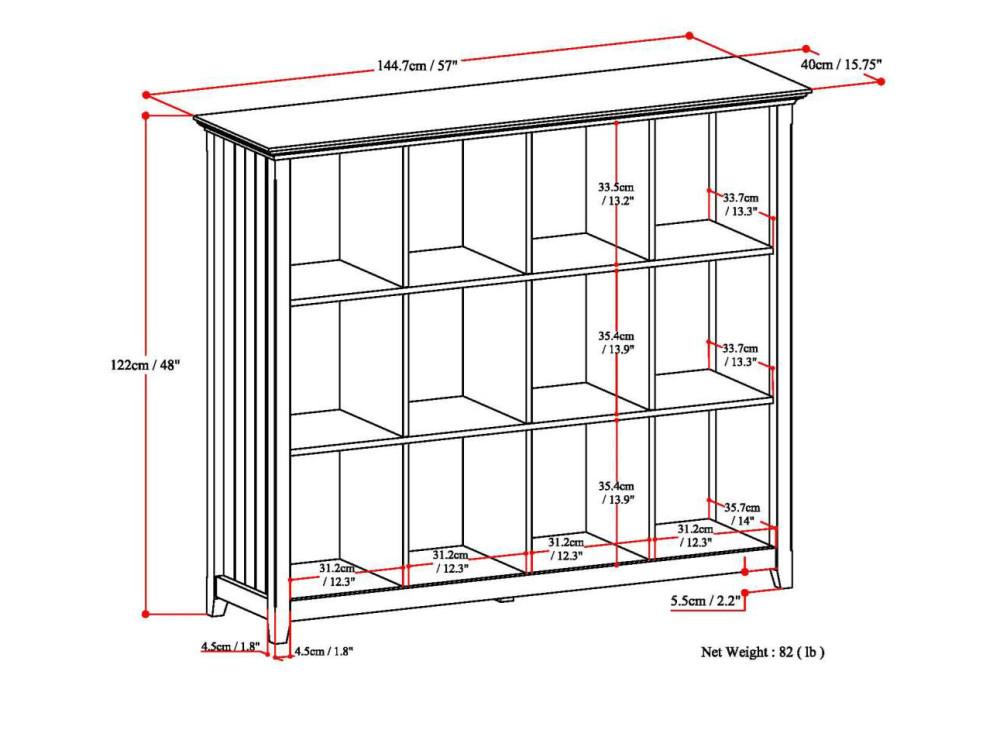 Distressed Grey | Acadian 12 Cube Storage