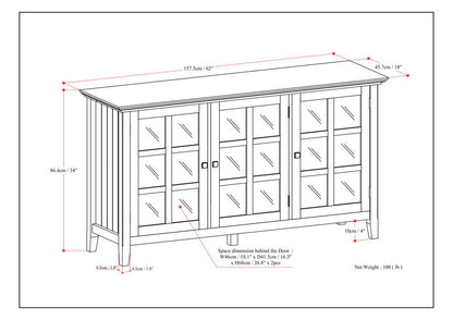 Acadian Wide Storage Cabinet