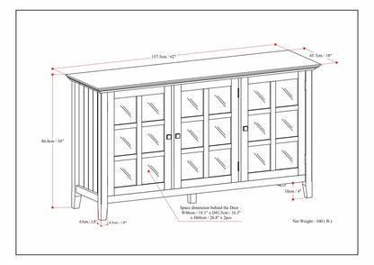 Light Golden Brown | Acadian Wide Storage Cabinet