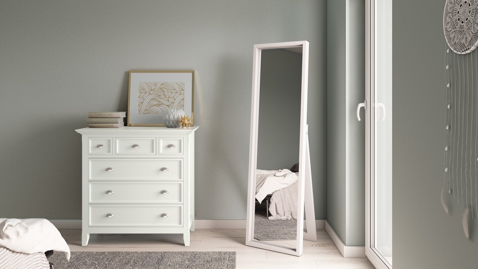 White | Acadian Bedroom Chest of Drawers