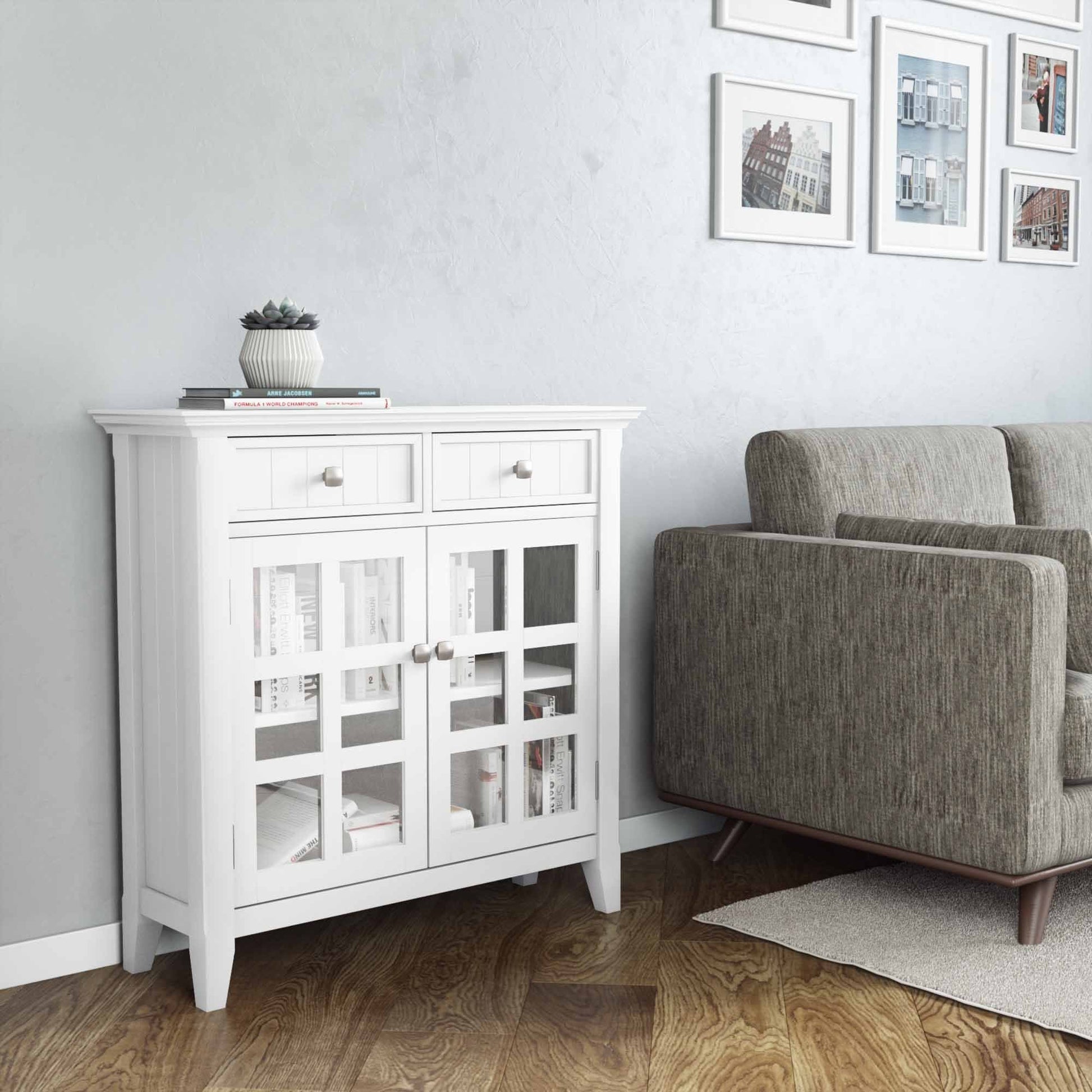 White | Acadian Entryway Storage Cabinet