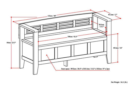 Farmhouse Grey | Adams Entryway Bench