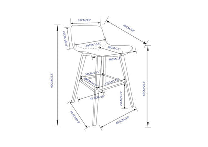 Addy 26 inch Counter Stool (Set of 2)