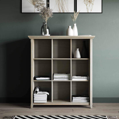 Distressed Grey | Acadian Nine Cube Bookcase & Storage Unit