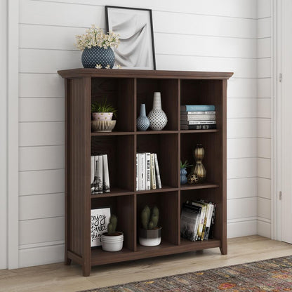 Warm Walnut Brown | Acadian Nine Cube Bookcase & Storage Unit