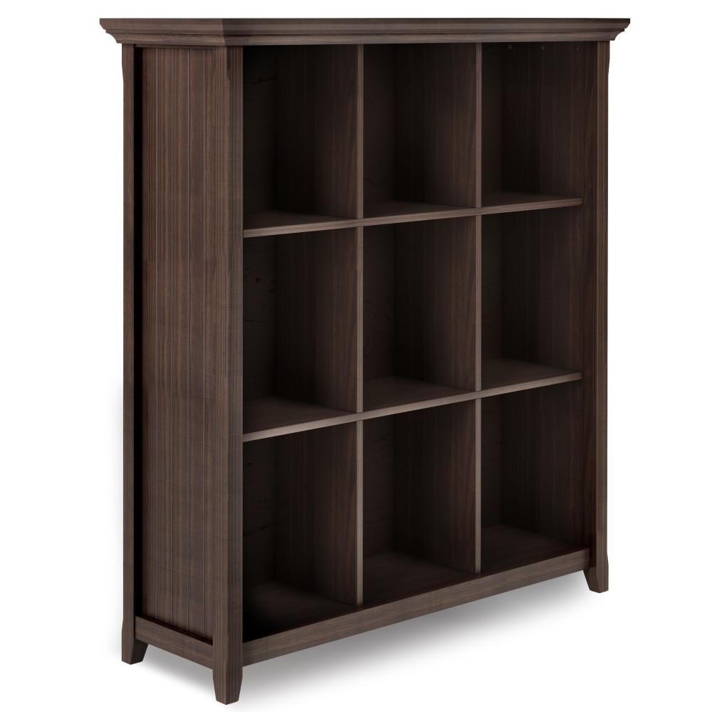 Warm Walnut Brown | Acadian Nine Cube Bookcase & Storage Unit