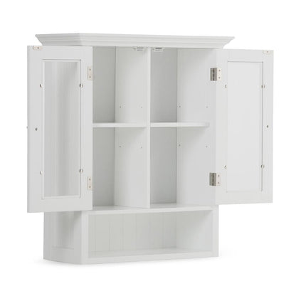 White | Acadian Double Door Wall Cabinet