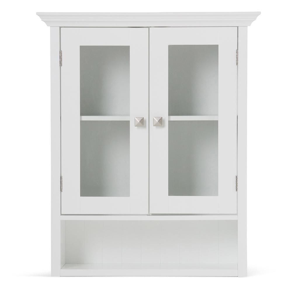 White | Acadian Double Door Wall Cabinet