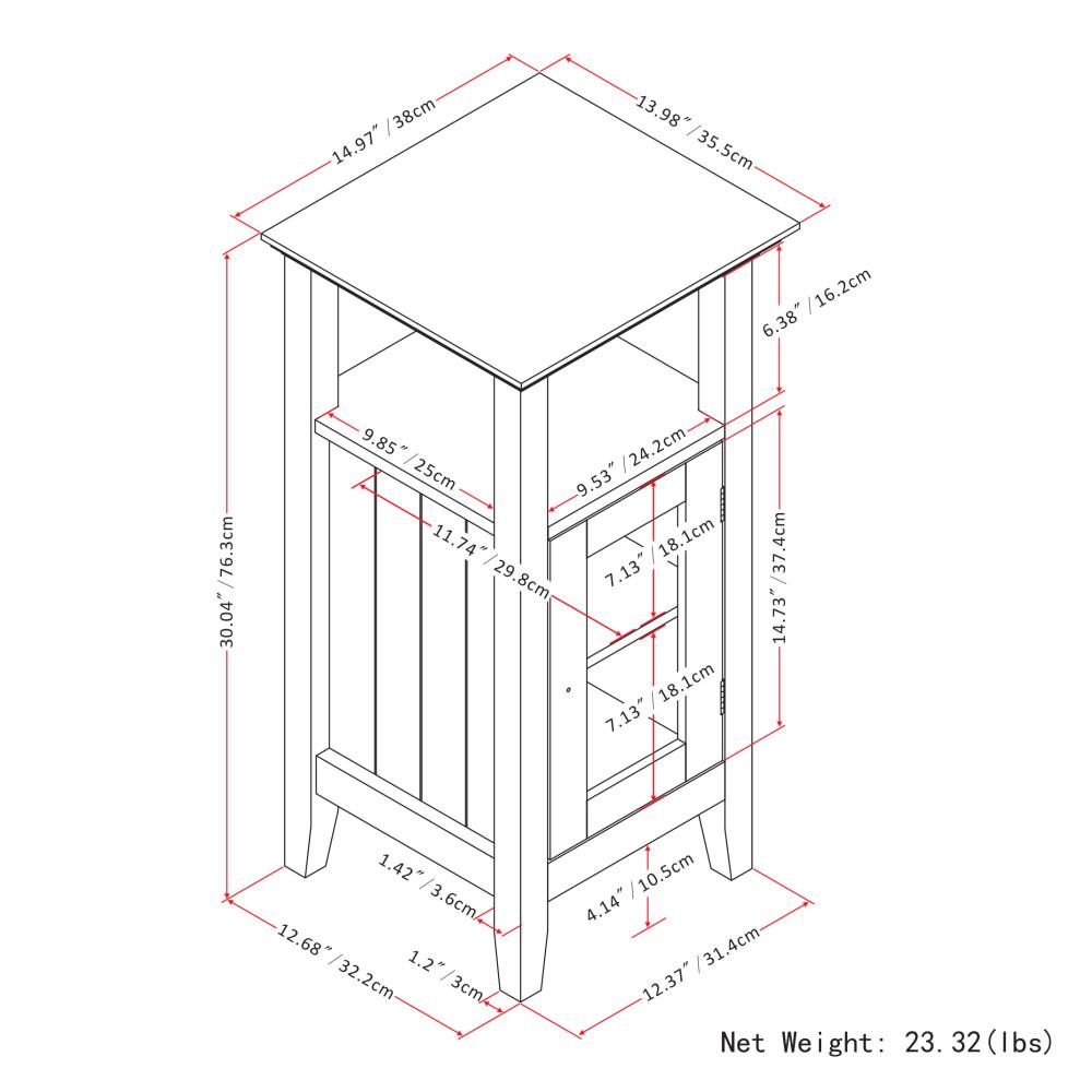 Pure White | Acadian Floor Storage Cabinet