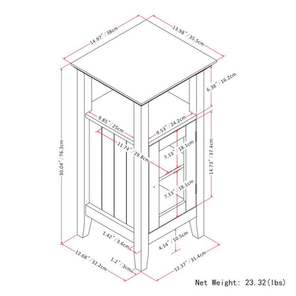 Pure White | Acadian Floor Storage Cabinet