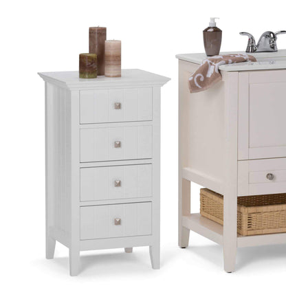 Pure White | Acadian Four Drawer Floor Cabinet