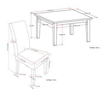 Tanners Brown Vegan Leather | Acadian 9 Piece Dining Set