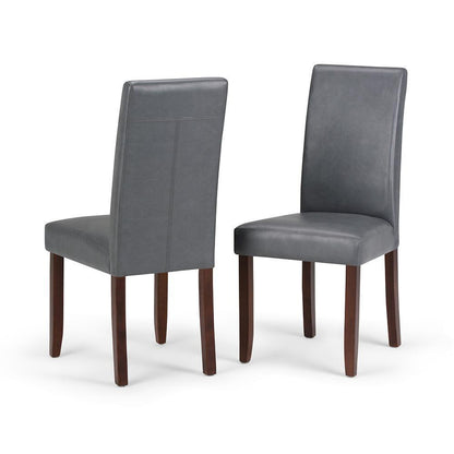 Stone Grey Vegan Leather | Acadian 9 Piece Dining Set