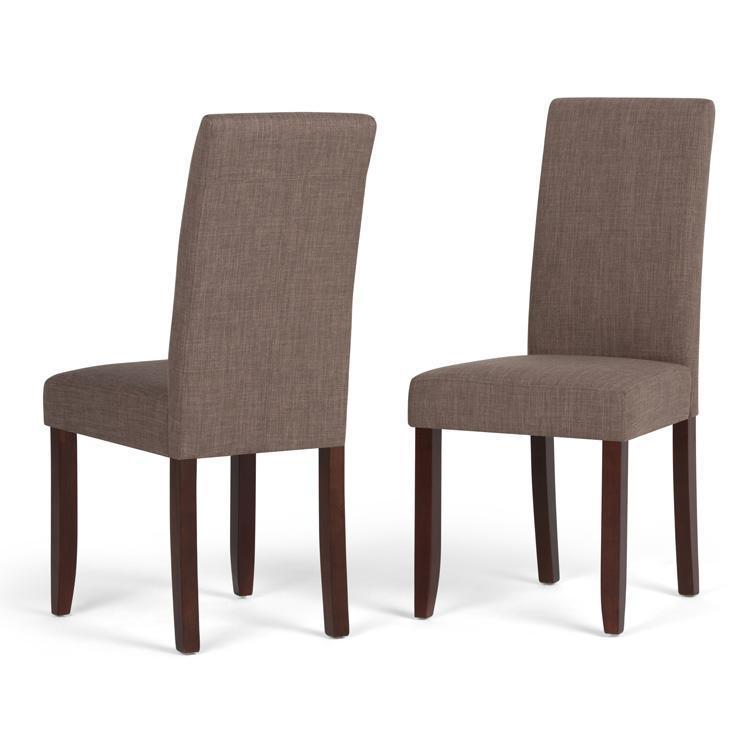 Light Mocha Linen Style Fabric | Acadian 9 Piece Dining Set