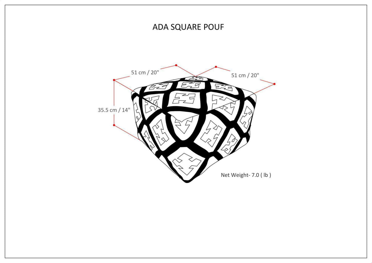 Ada Square Pouf