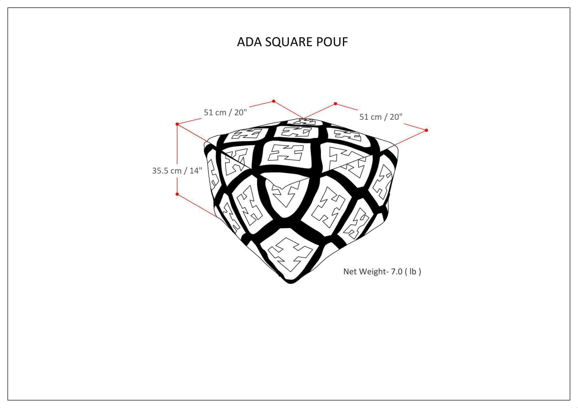 Ada Square Pouf