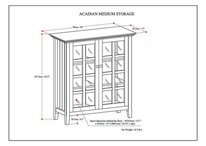 Brunette Brown | Acadian Medium Storage Cabinet