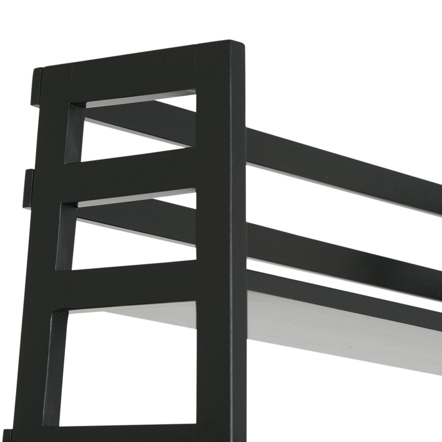 Black | Acadian Ladder Shelf Bookcase