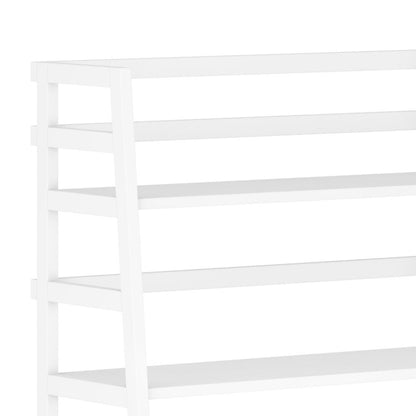 White | Acadian Ladder Shelf Bookcase