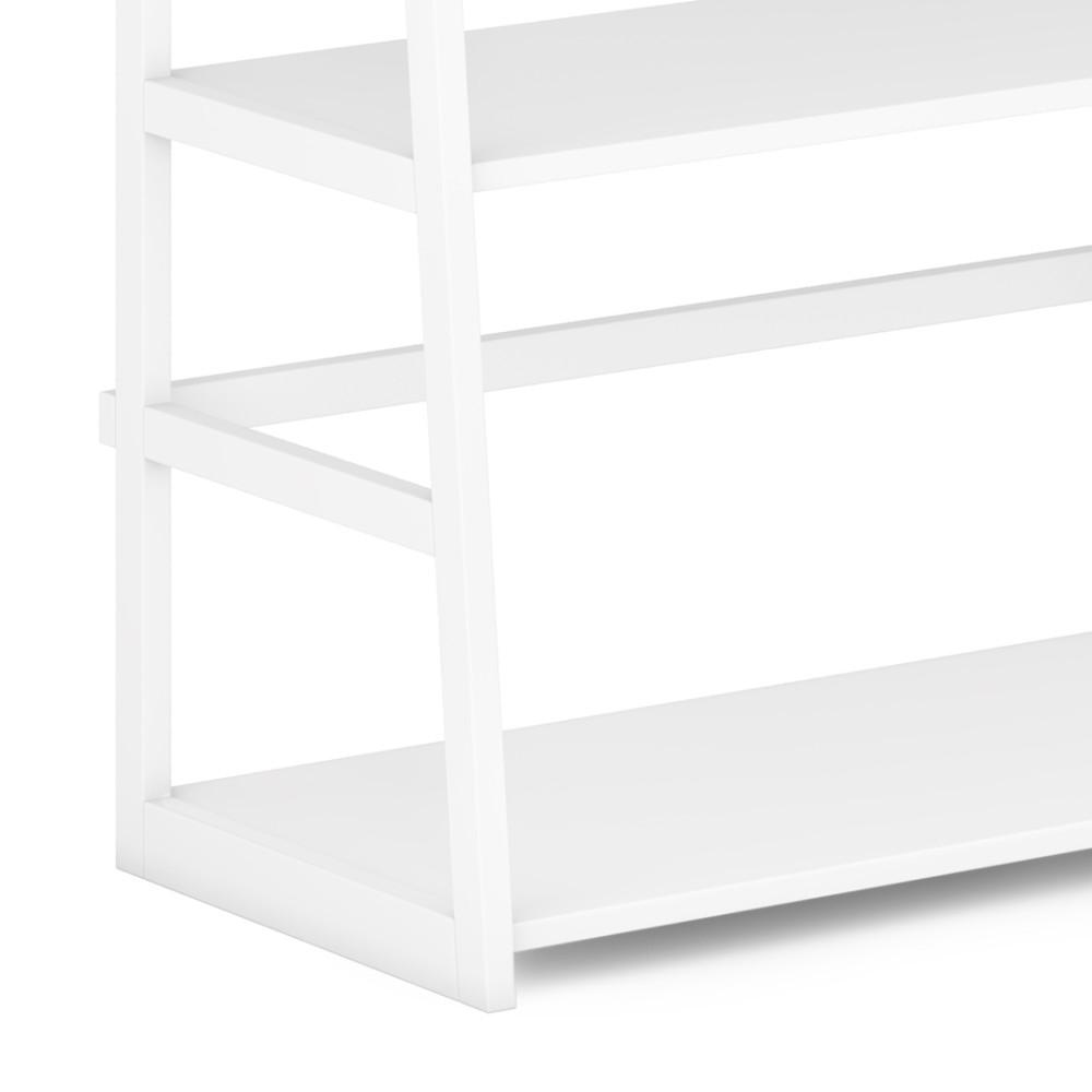 White | Acadian Ladder Shelf Bookcase