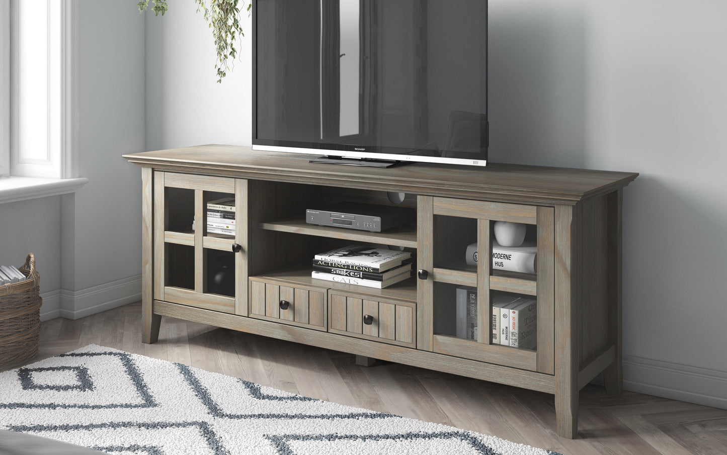 Distressed Grey | Acadian 60 inch TV Stand