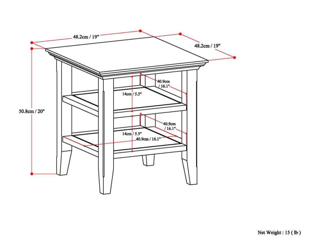 Distressed Grey | Acadian End Side Table