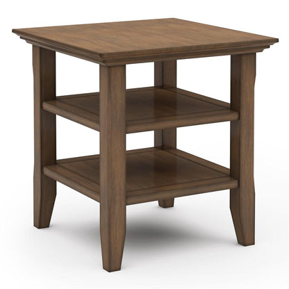 Rustic Natural Aged Brown | Acadian End Side Table