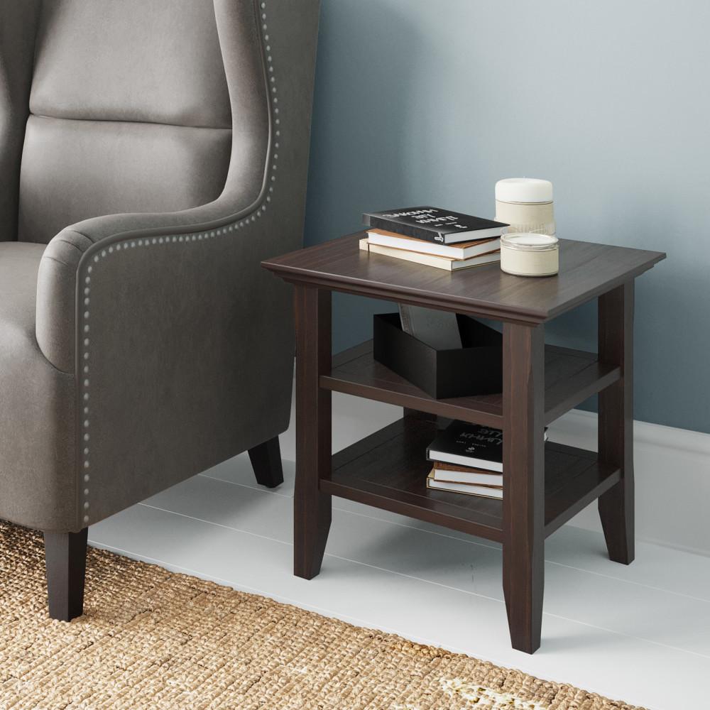 Warm Walnut Brown | Acadian End Side Table