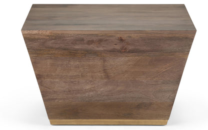 Distressed Dark Brown | Abba Square Coffee Table