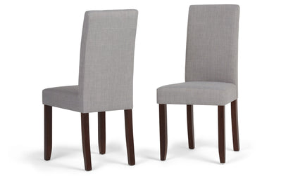 Dove Grey Linen Style Fabric | Acadian 7 Piece Dining Set