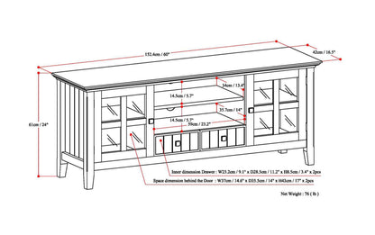 Brunette Brown | Acadian 60 inch TV Stand