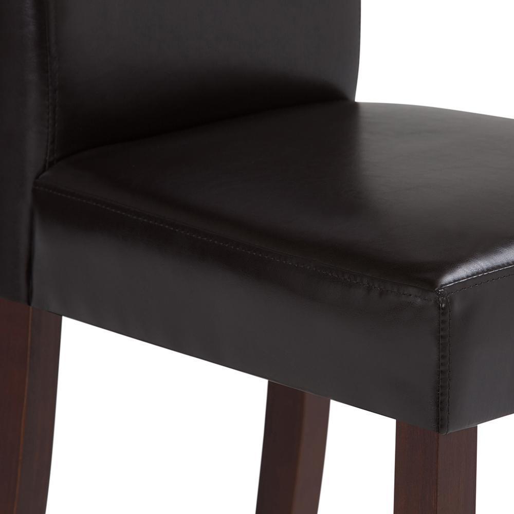 Tanners Brown Vegan Leather | Acadian Faux Leather Parson Dining Chair (Set of 2)