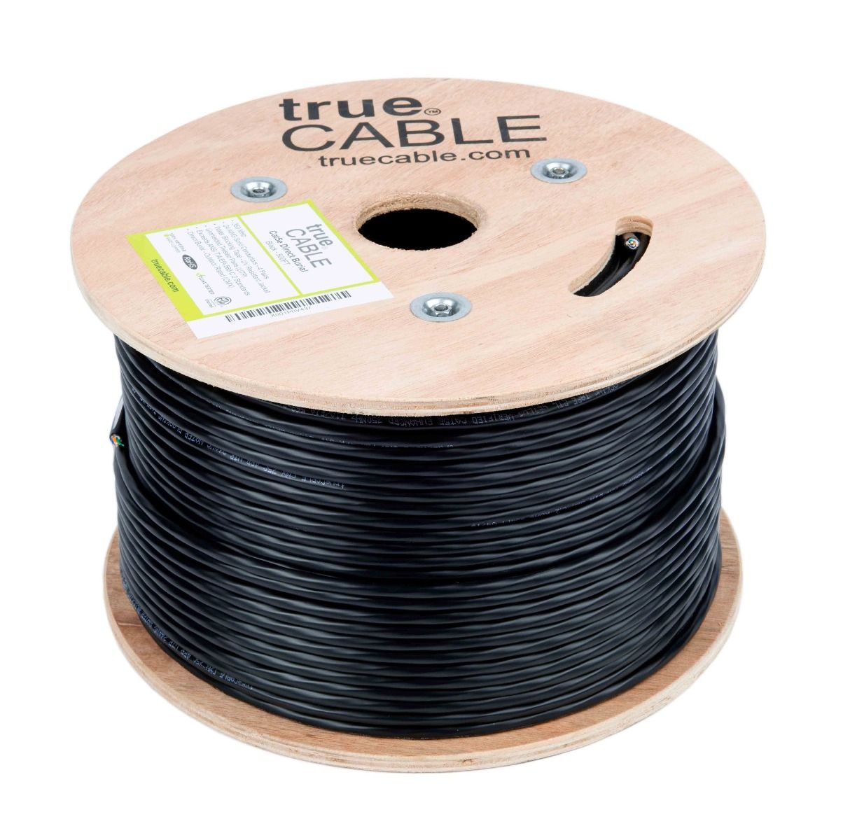 Cat5e Direct Burial Ethernet Cable, Unshielded, 500ft, Black