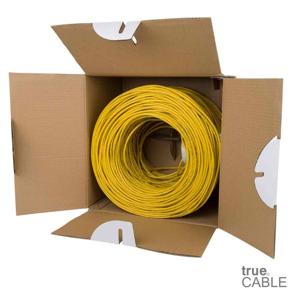 Cat5e Riser Ethernet Cable, Unshielded, 1000ft, Yellow