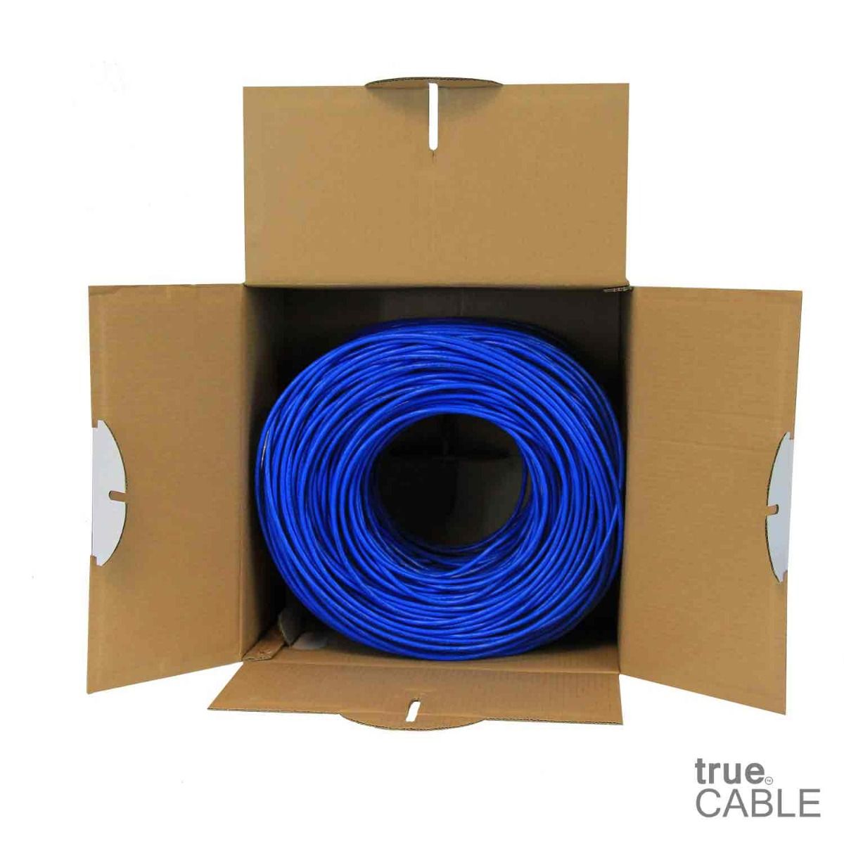 Cat5e Riser Ethernet Cable, Shielded, 1000ft, Blue