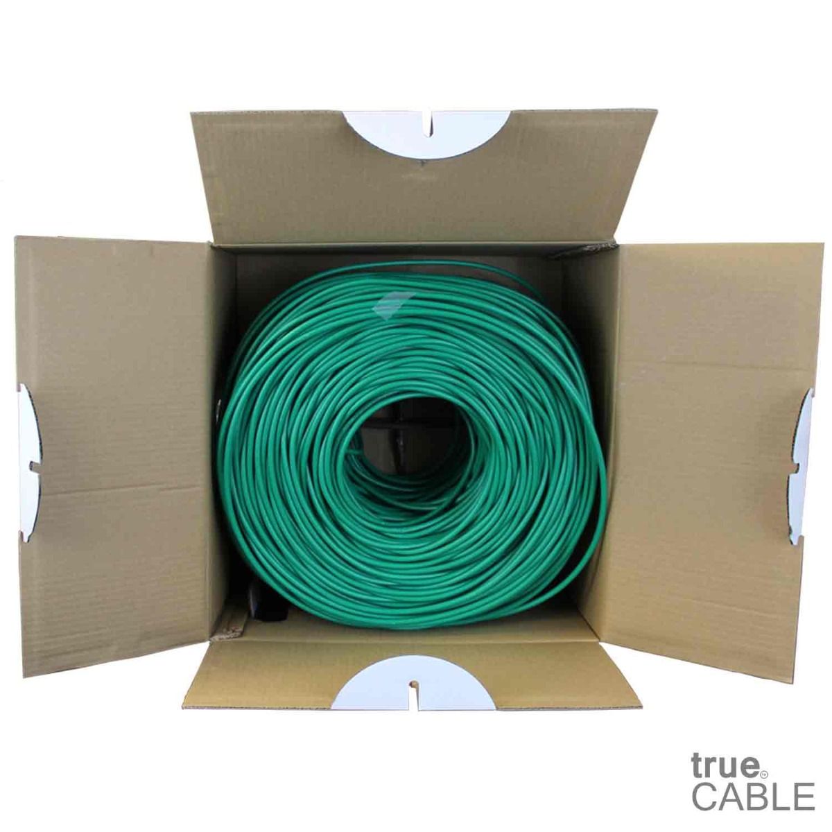 Cat6 Plenum Ethernet Cable, Unshielded, 1000ft, Green