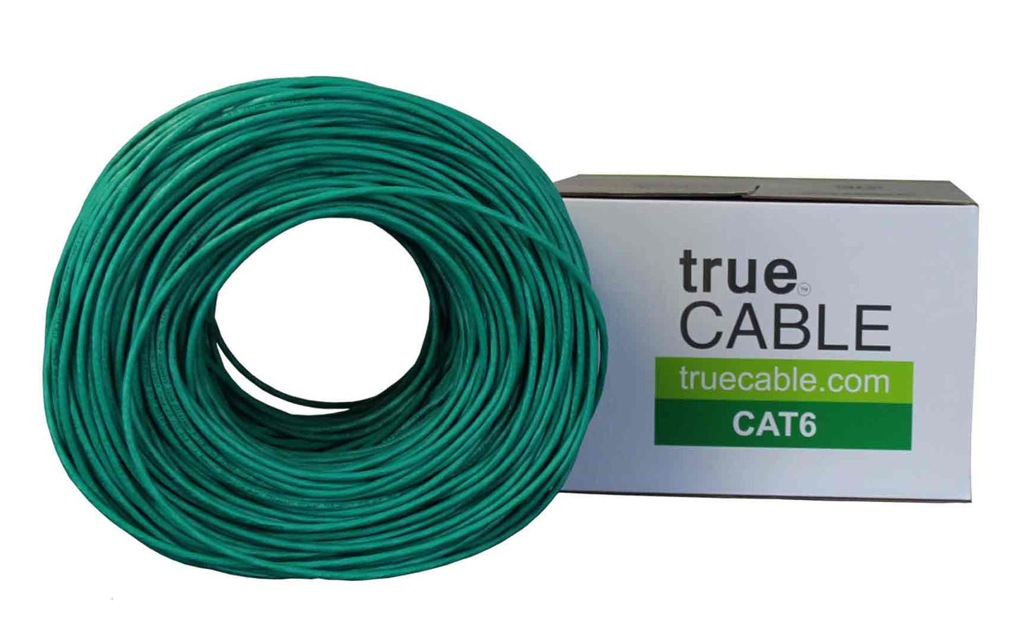 Cat6 Plenum Ethernet Cable, Unshielded, 1000ft, Green