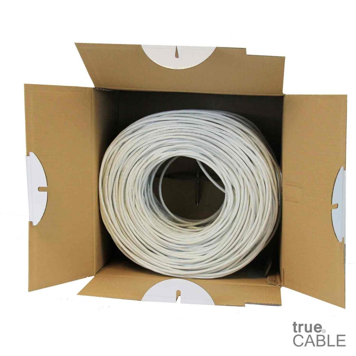 Cat6 Riser Ethernet Cable, Unshielded, 1000ft, White