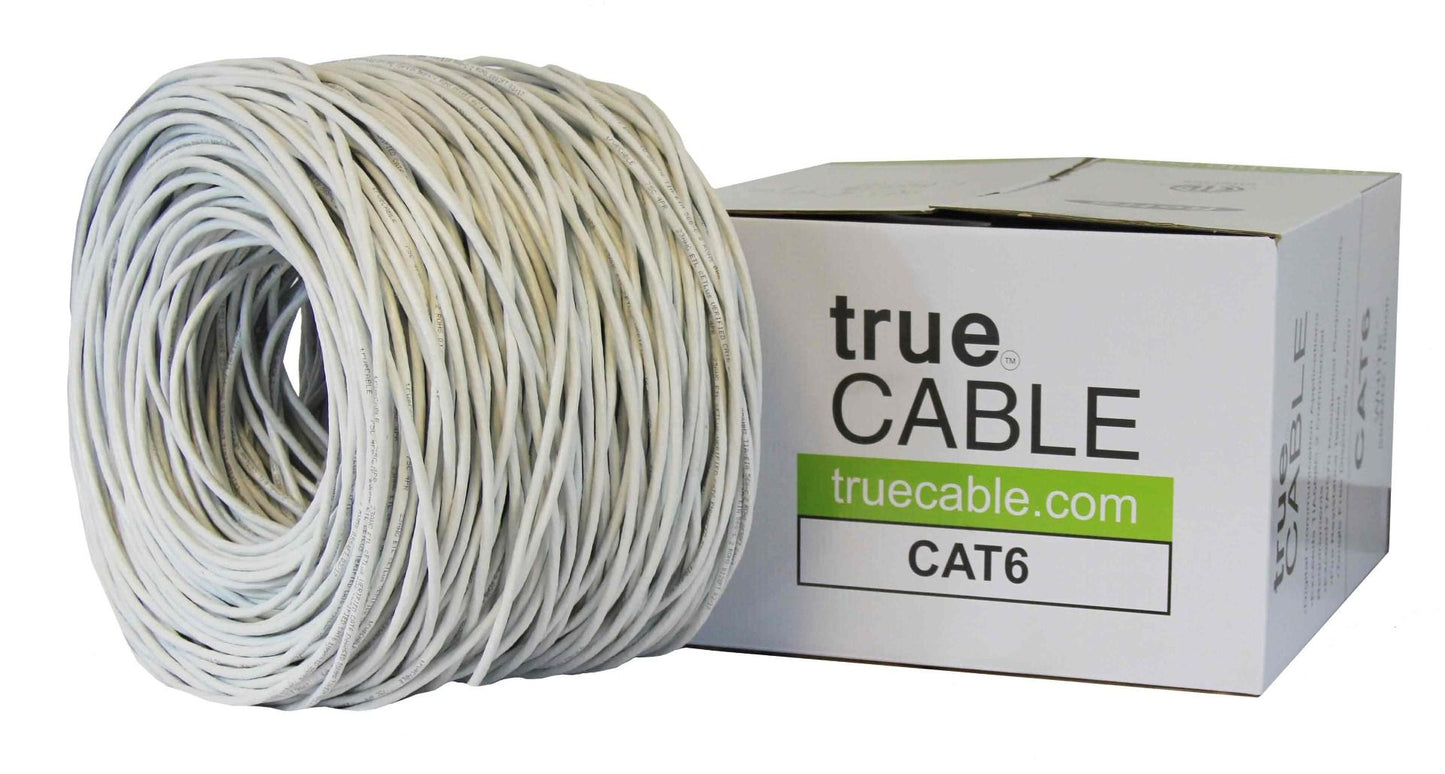 Cat6 Riser Ethernet Cable, Unshielded, 1000ft, White