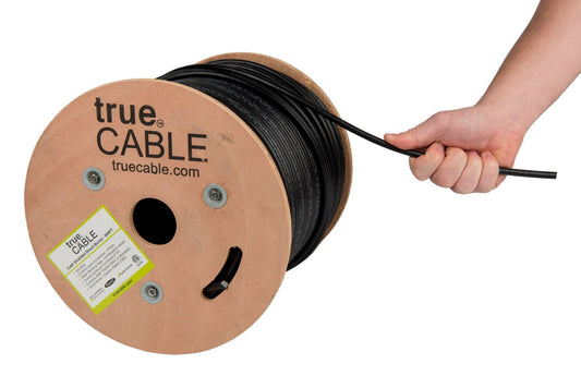 Cat6 Direct Burial Ethernet Cable, Shielded, 500ft, Black