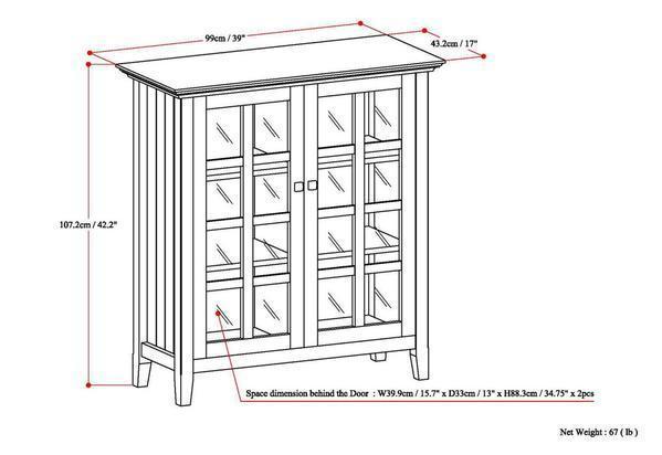 Natural Aged Brown | Acadian Medium Storage Cabinet